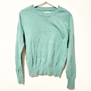 Pact Organic Cotton Crewneck Turquoise Sweater Size M
